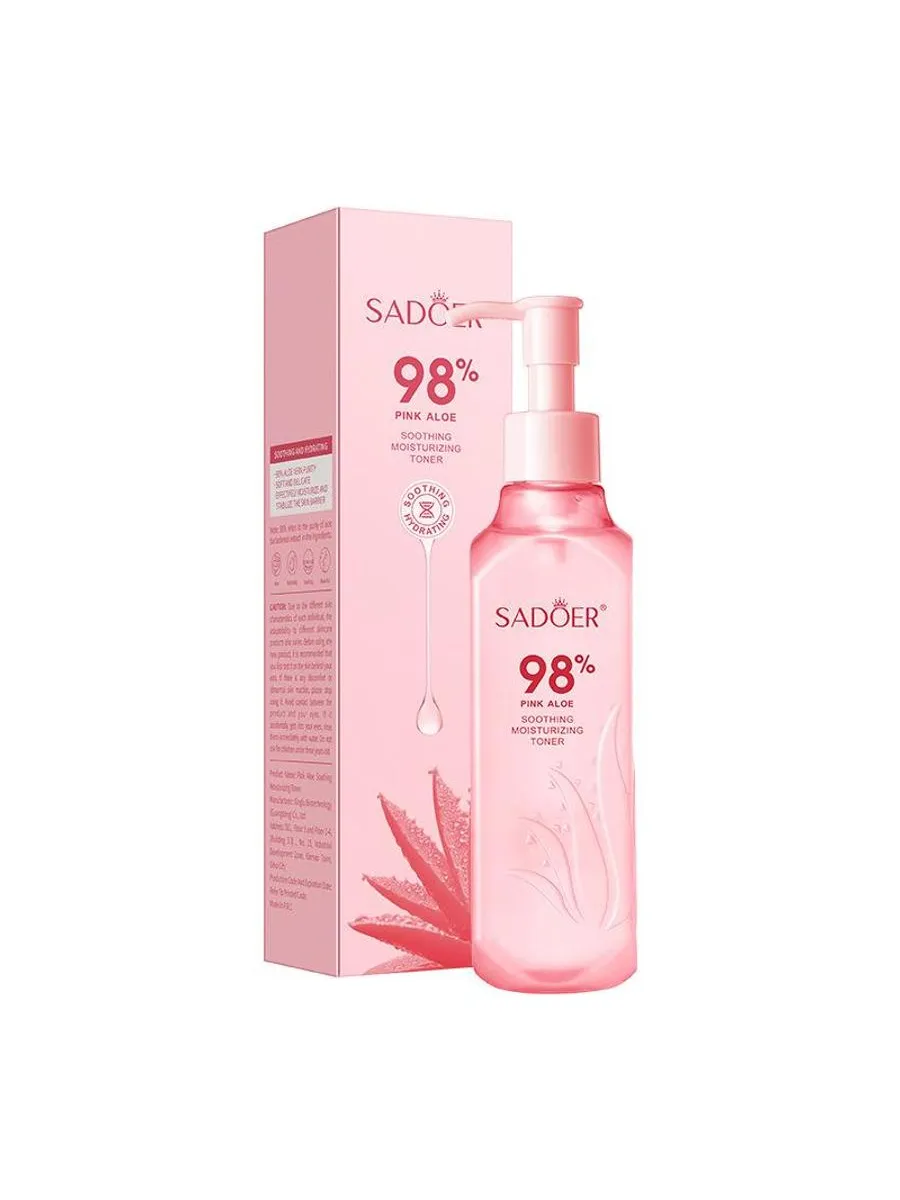 SADOER лосьон д/лица успокаивающий с алоэ 98% pink aloe 160мл