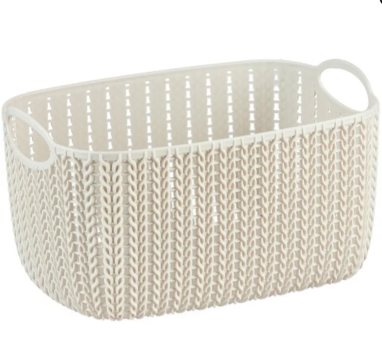 ВЯЗАНИЕ корзина 4л цв.белый ротанг М2380/12