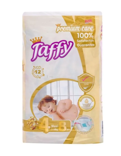 TAFFY PREMIUM CARE подгузники детские №4 7-18кг 8шт