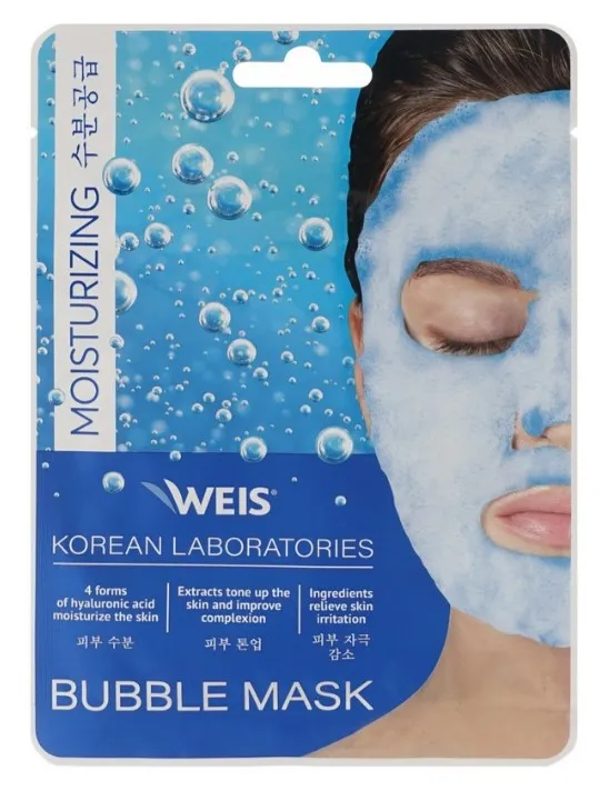 WEIS Bubble маска тканевая д/лица увлажнение и очищение 25г