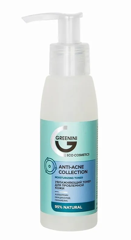 GREENINI тонер д/проблемной кожи увлажняющий anti acne collection 100мл