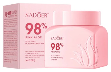 SADOER крем д/лица успокаивающий с алоэ 98% pink aloe 50г