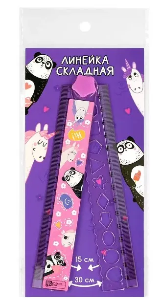 Линейка панда и единорог 68493