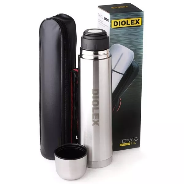 DIOLEX термос нерж. сталь в чехле 750мл DX-750-B