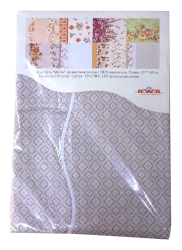 JEWEL скатерть пвх мечта волнистый край 125*140см