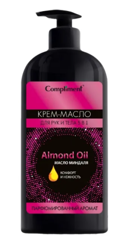 COMPLIMENT крем-масло д/рук и тела парфюмированное с маслом миндаля 400мл