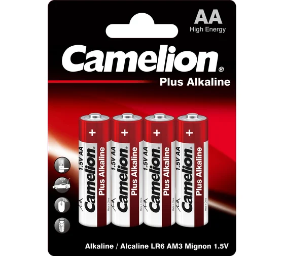 КАМЕЛИОН батарейка плюс алкалин 4шт LR6 BL-4 1,5В/7370/12