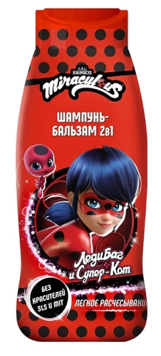 MIRACULOUS Леди Баг шампунь-бальзам д/волос детский 2в1 400мл