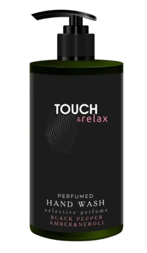 TOUCH&relax гель д/мытья рук парфюмированный черный перец нероли и амбра 450мл