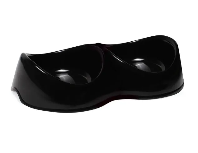 GAMMA миска пластиковая двойная инь ян черная 2*200мл 30272038