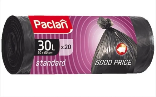 Пакеты д/мусора 30л 20шт PACLAN Standard