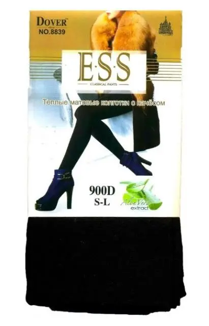 ESS колготки женские с начесом 900 8839 nero р.S-L