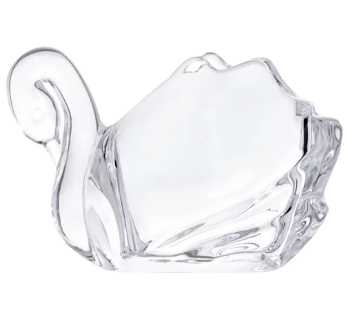 Икорница лебедь прозрачная 12*7*7,5см 10892044