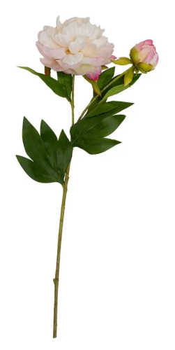 Цветок искусственный пион св.розовый 67см HFW-40