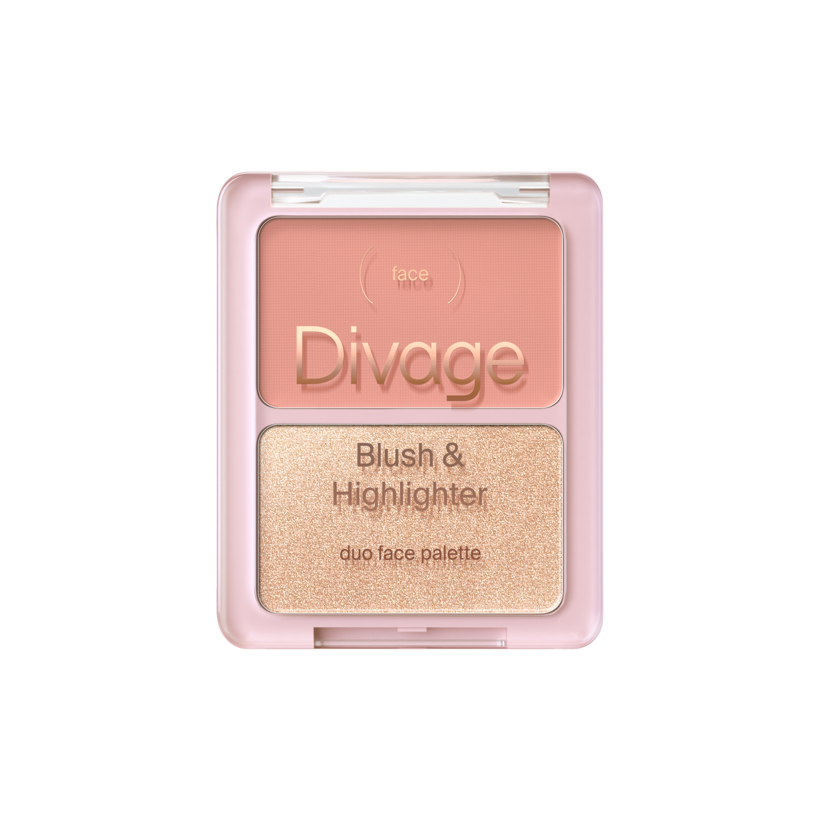 DIVAGE палетка д/лица blush&highlighter duo face palette т.01