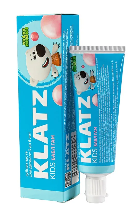 KLATZ KIDS паста зубная мимимишки бабл гам 40мл