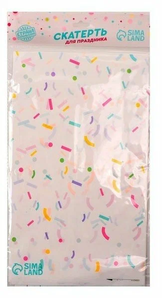 Скатерть конфетти 137*180см 9231276
