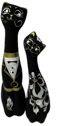 Набор фигурок коты love 2шт черные 4*5*17,5см 707387