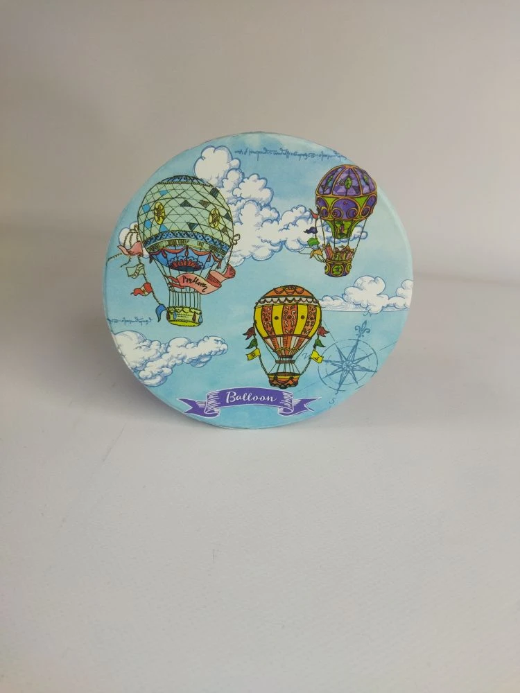 Коробка подарочная дизайн яркие дирижабли 14*14*7см 76858