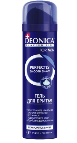 DEONICA FOR MEN гель д/бритья комфортное бритье 200мл