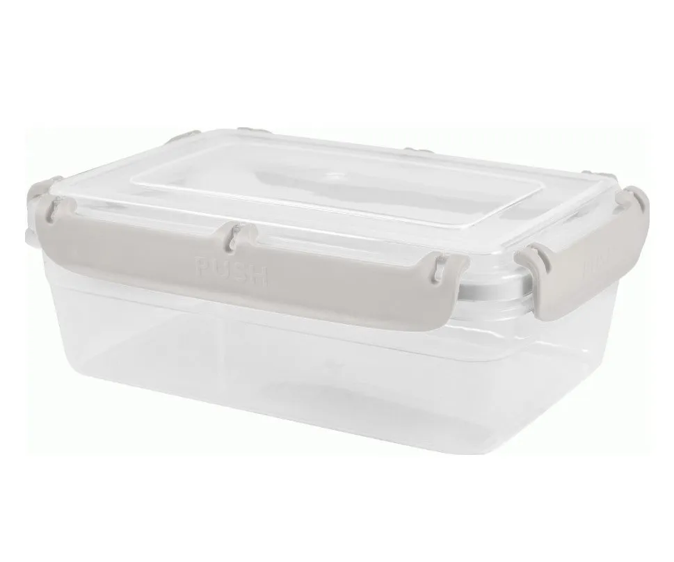 PLASTTEAM Bergen контейнер д/продуктов с защелками пепельный жемчуг 0,8л PT104310024