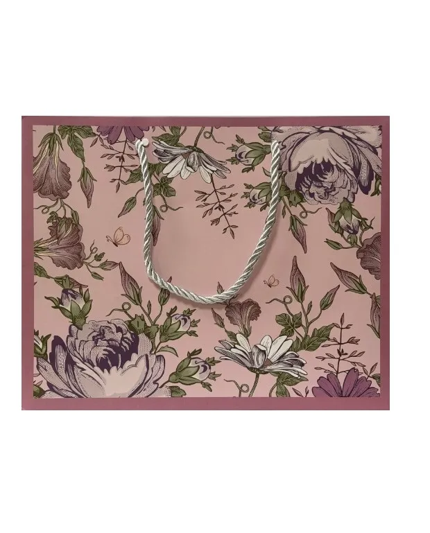 Пакет подарочный 24.5*9.5*19.5см Цветочная фантазия EJ25224