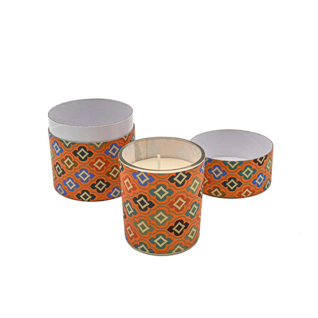 Свеча ароматическая в стакане с крышкой 8см арт.ED0287