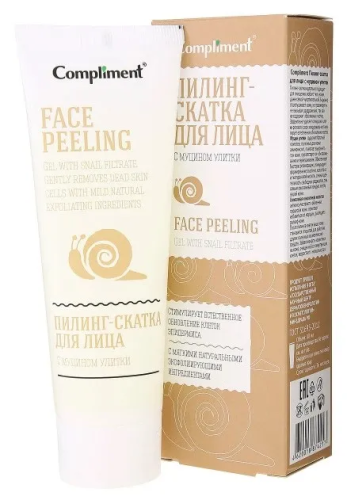 COMPLIMENT пилинг-скатка д/лица snail vital восстанавливающая муцин улитки 80мл