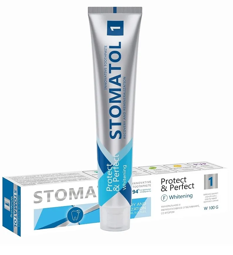 STOMATOL паста зубная 1 whitening 100г