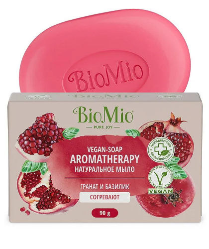 BioMio мыло натуральное гранат и базилик 90 г