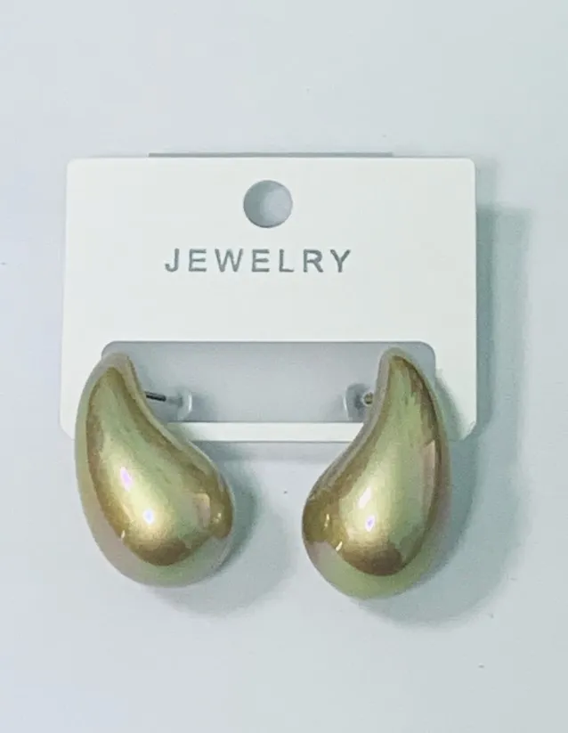 Серьги капля цв.золото L 230706