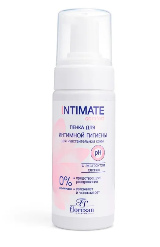 INTIMATE пенка д/интимной гигиены с экстрактом хлопка 150мл Ф-271