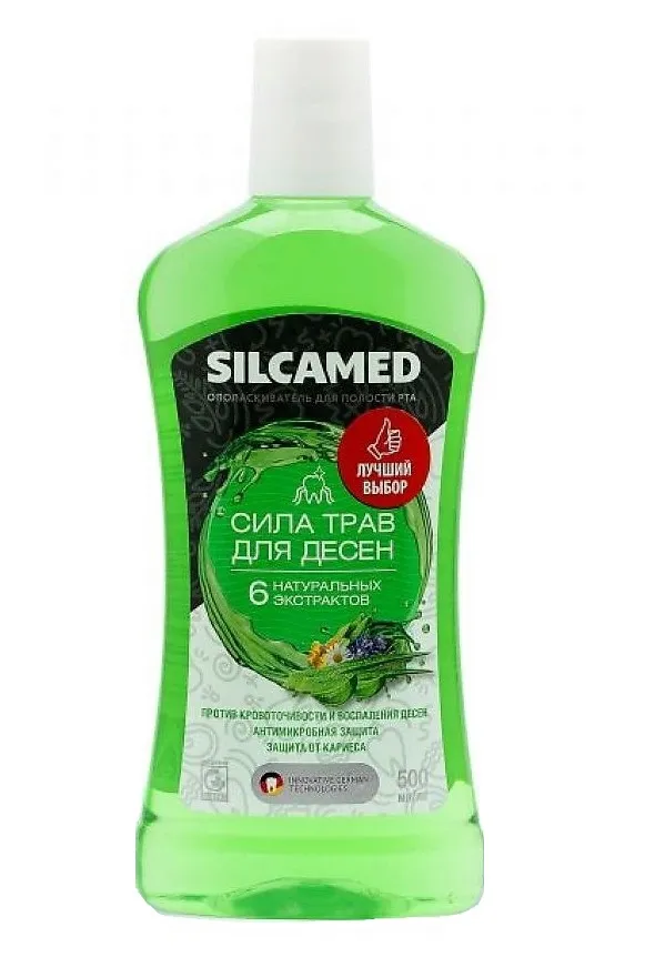 SILCAMED ополаскиватель д/полости рта сила трав д/десен 500мл