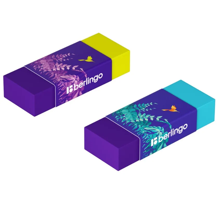 BERLIHGO ластик flower art прямоугольный eco-pvc 4,8*1,8*1см