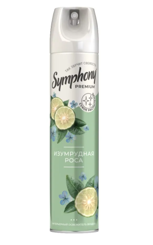 SYMPHONY PREMIUM освежитель воздуха изумрудная роса 300мл (6)