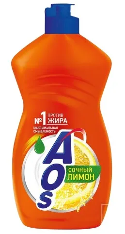 AOS средство д/мытья посуды лимон 450мл