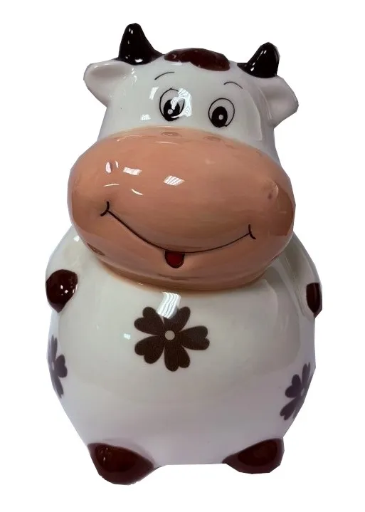Копилка корова с цветочками 11*10,5*15,3см TP9231