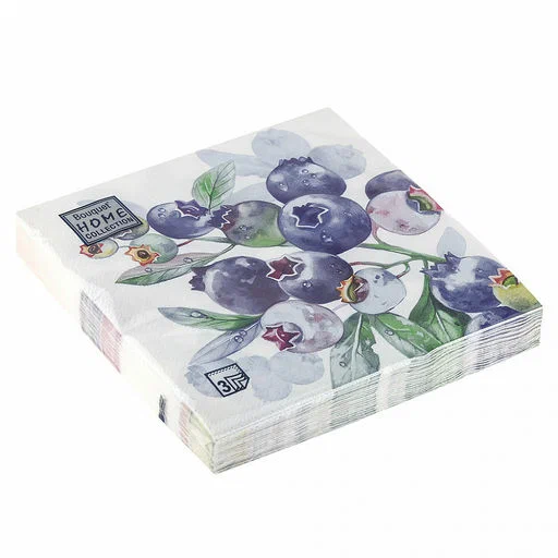 BOUQUET Home сollection салфетки столовые черника 3сл. 33*33см 20л