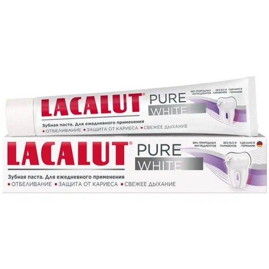LACALUT паста зубная pure white 75мл