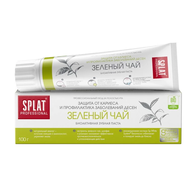 SPLAT PROFESSIONAL паста зубная зеленый чай 100г