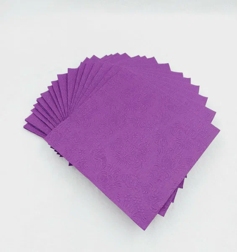 BOUQUET Art салфетки столовые барокко фиолетовый 3сл. 33*33см 16шт
