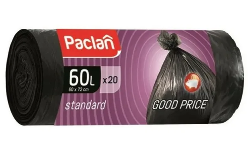 Пакеты д/мусора 60л 20шт PACLAN Standard