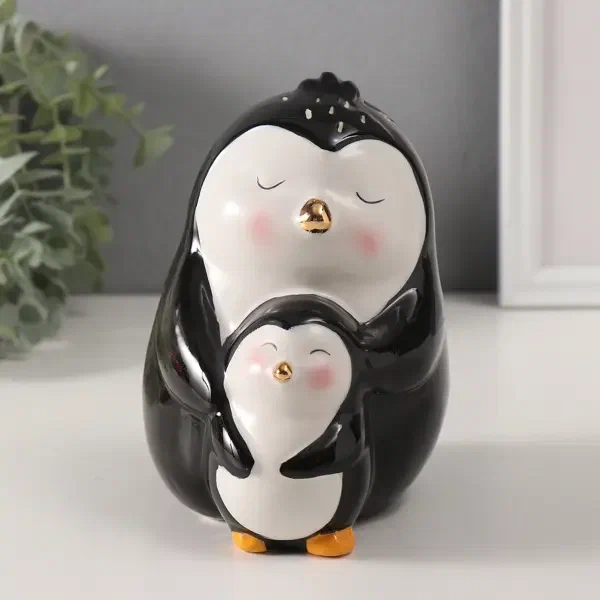 Копилка пингвин с малышом керамика 10*11,9*13,8см 10327645
