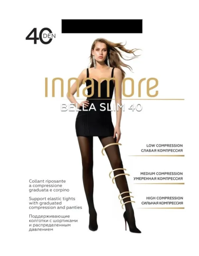 INNAMORE колготки женские bella slim 20 неро р.2