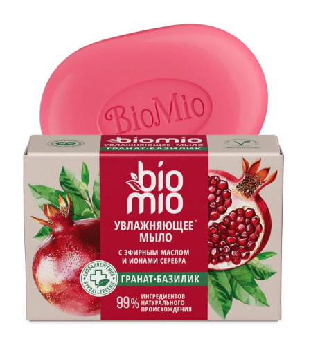 BioMio мыло натуральное гранат и базилик 90 г