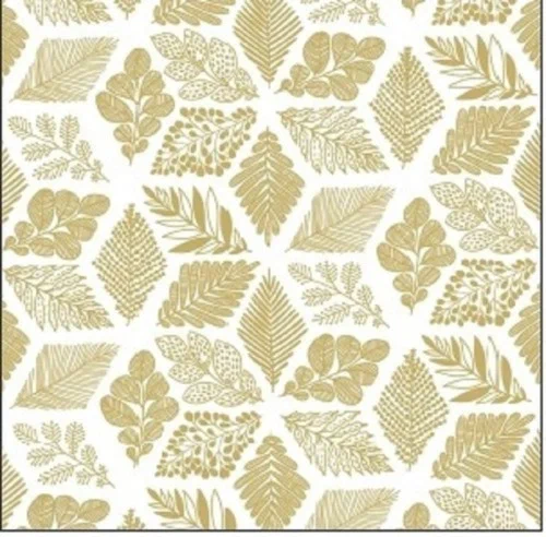 BOUQUET Home сollection салфетки столовые золотые листья 3сл. 33*33см 20шт