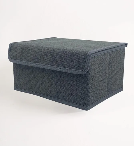 Коробка д/хранения вещей графит 25*19*13см Д70302.09