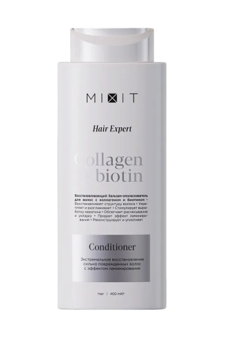 MIXIT Hair expert бальзам-ополаскиватель д/волос collagen&biotin 400мл
