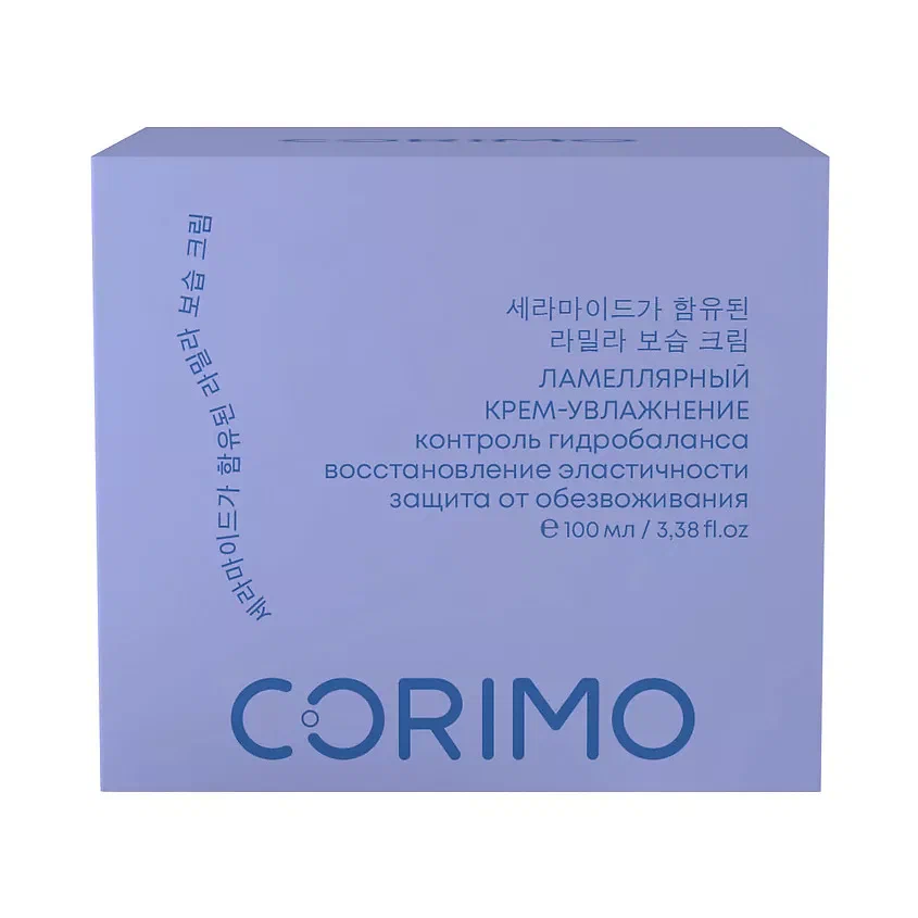 CORIMO крем-увлажнение д/лица ламеллярный с гиалуроновой кислотой и церамидами 100мл