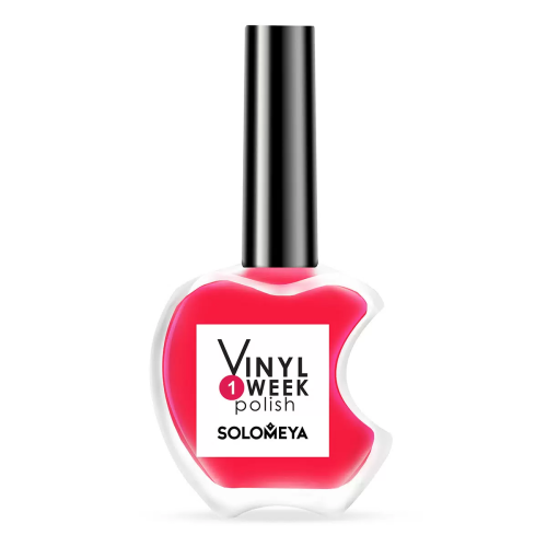 SOLOMEYA лак д/ногтей лак one week vinyl polish true red т.37 13мл